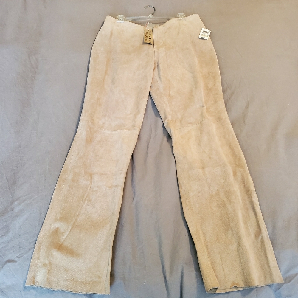 New Tan Light Brown Washable Suede Pants